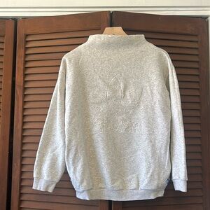 Adidas Mock Neck Embossed Logo Sweatshirt